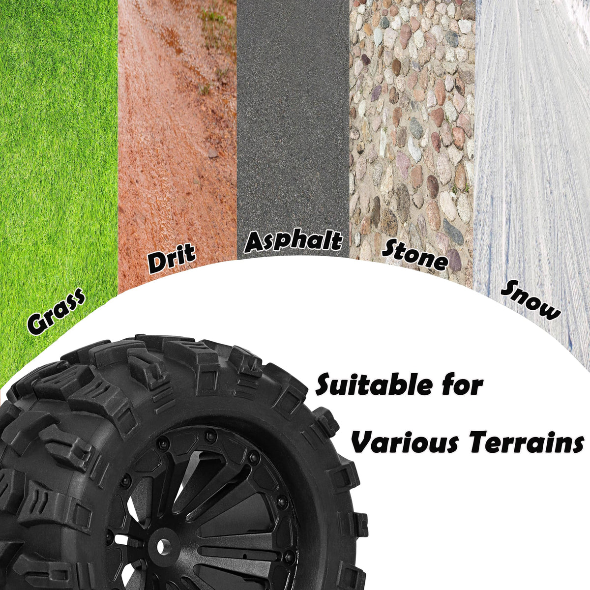 RC Station Blackout XTE compatible tires and wheels for durability.
