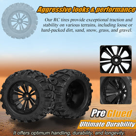 RC Station waterproof tires and wheels for versatile outdoor use.
