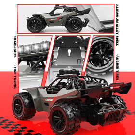 RC Tech 2.4GHz radio keeps multiple cars racing smoothly together.