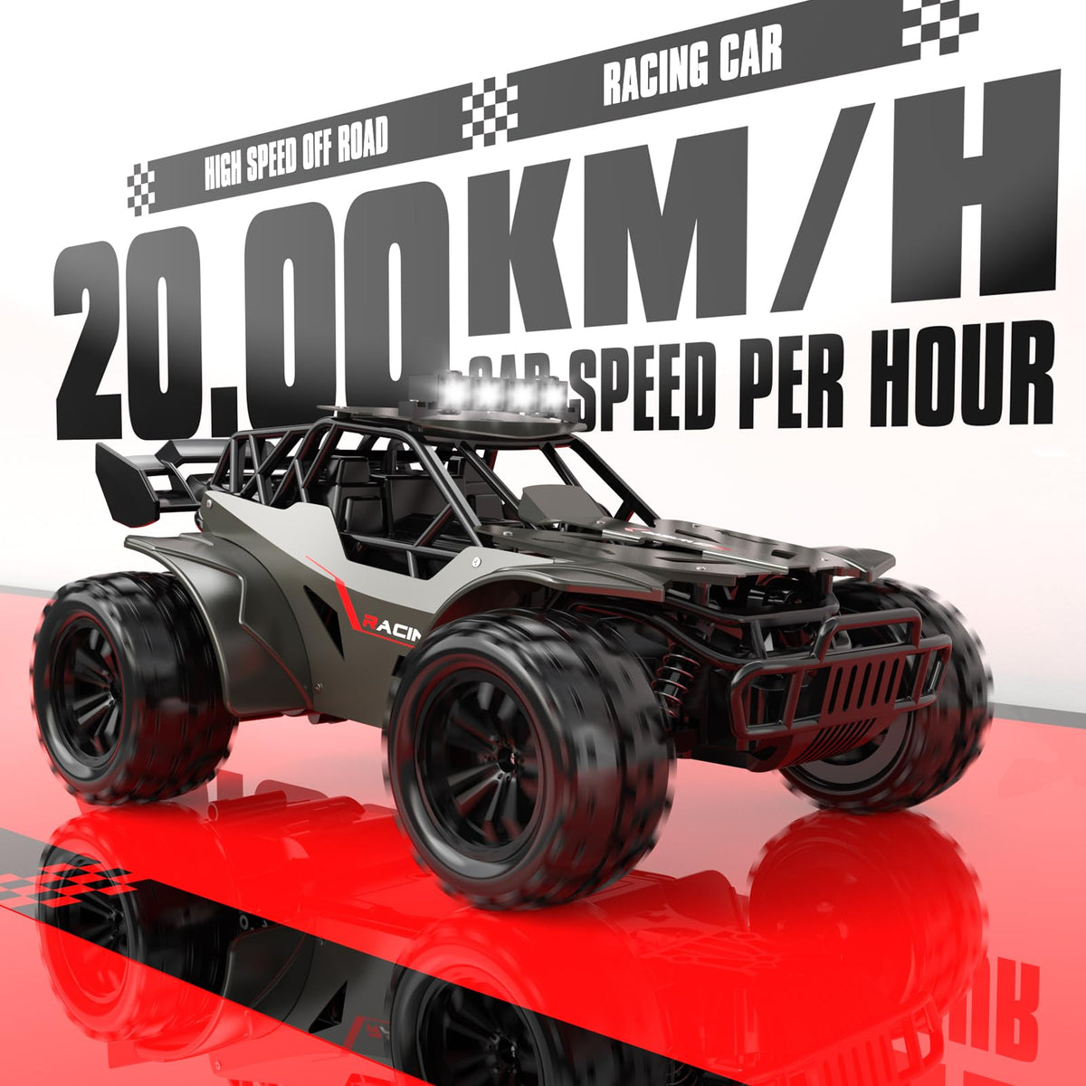 RC Tech off-road tires grip sand and grass, enabling all-terrain adventures.