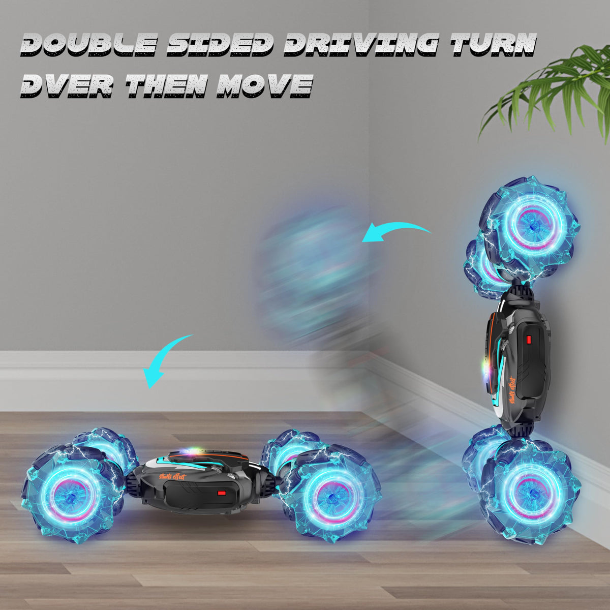 Rcabcar auto demo mode and LED lights for night play