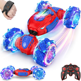 Rcabcar gesture-sensing RC stunt car front view for all-terrain fun.