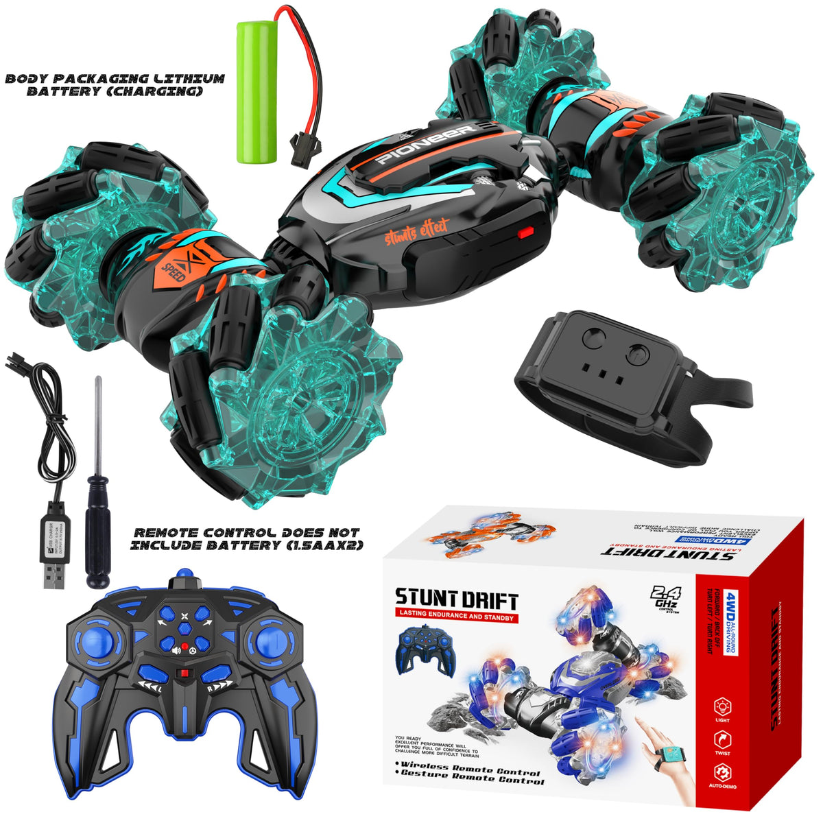 Rcabcar rechargeable battery supports longer play sessions