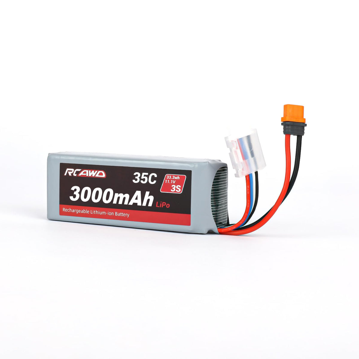 RCAWD 11.1V 3S 3000mAh battery ready for brushless 1/12 scale power