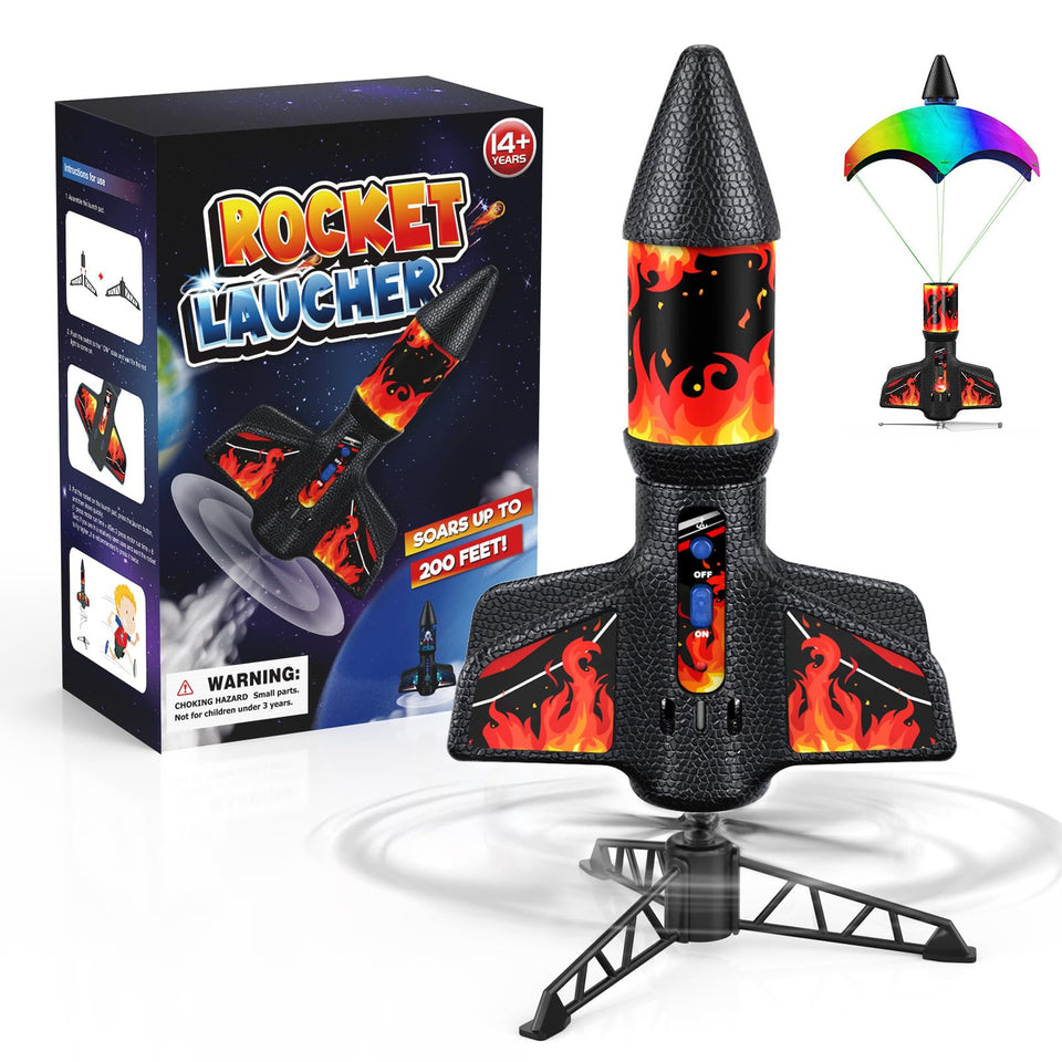 Rceico rocket launcher reaching 170 feet altitude for exciting outdoor launches.