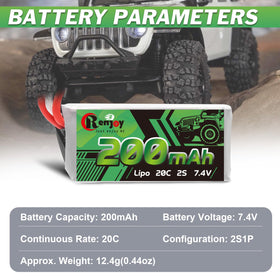 RCenjoy battery shown compatible with Axial SCX30 RC cars for RC use