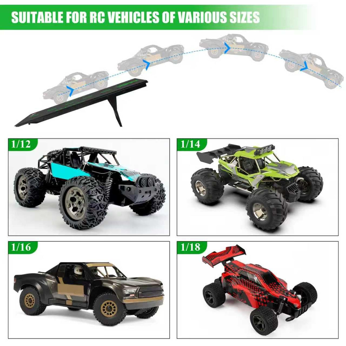 RCenjoy quick-assembly ramp folds flat for storage.