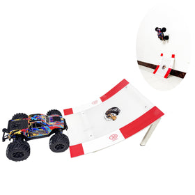 RCJUMPANT RC Ramp front view: sturdy metal frame for indoor stunt training