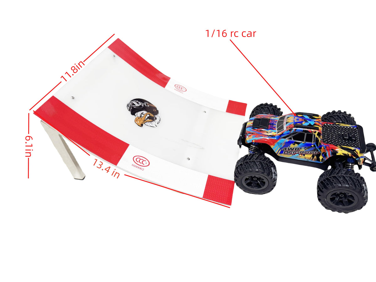 RCJUMPANT RC Ramp side view: adjustable slope modes for varied jumps