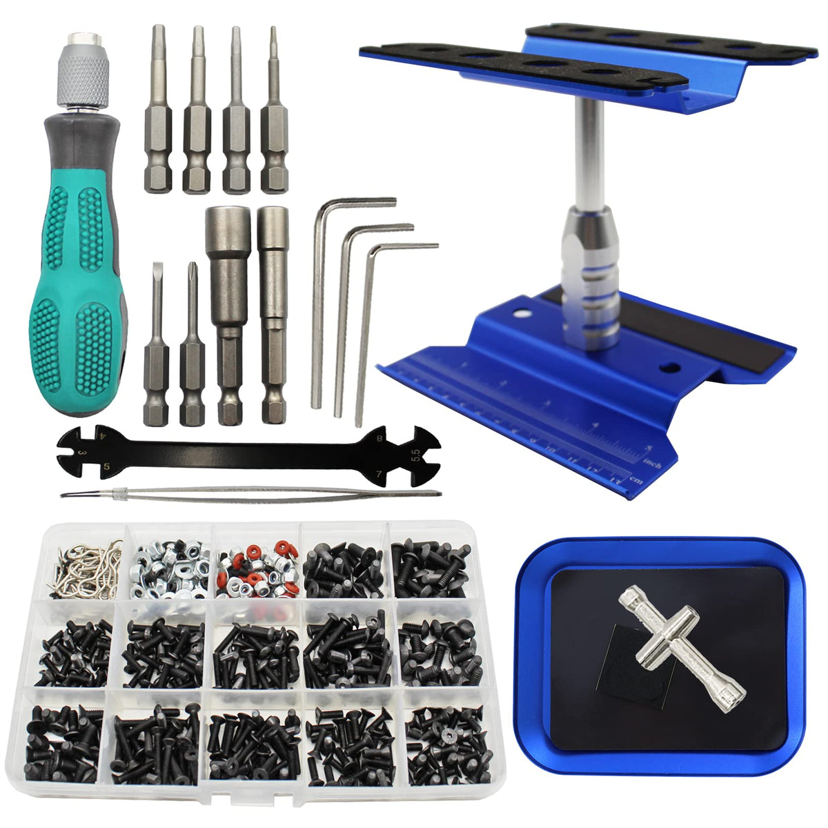 RC Lelut stand with 360-degree rotation for precise maintenance.