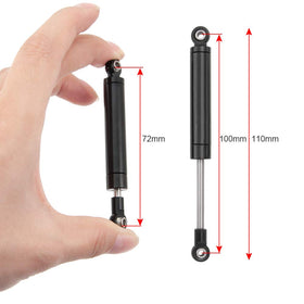RCLIONS aluminum shock body 100mm delivers durable damping for rugged 1/10 scale crawlers