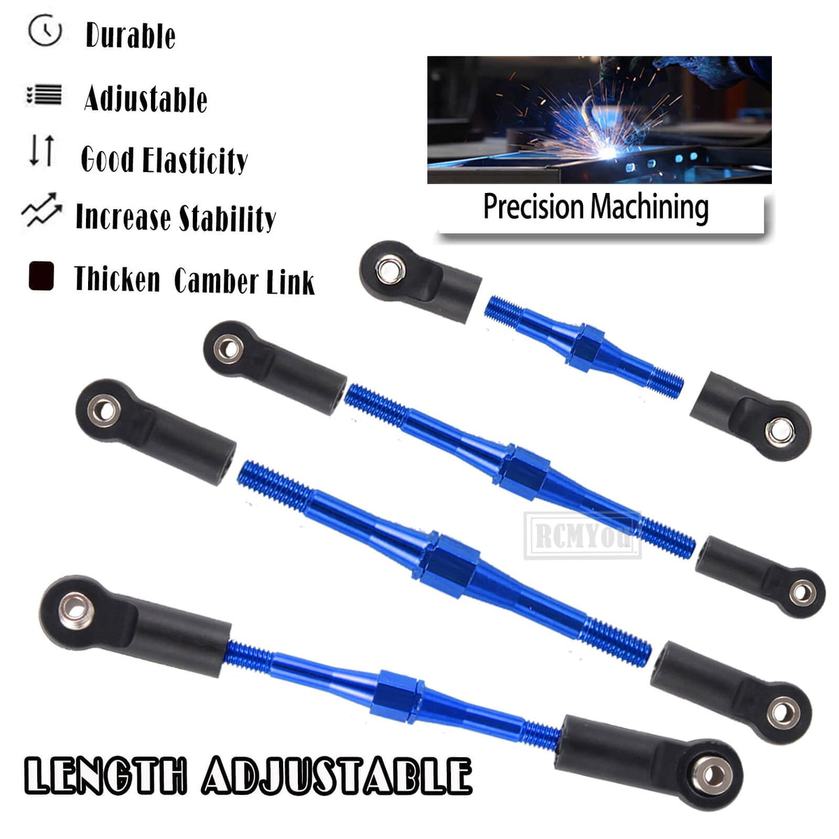 RCMYOU camber links with screws included for quick installation.
