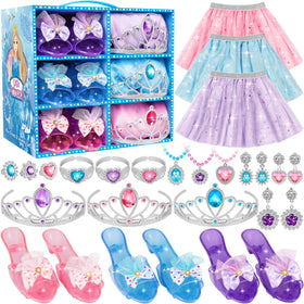 Rcovasc princess dress-up kit in blue box for easy, organized playtime.