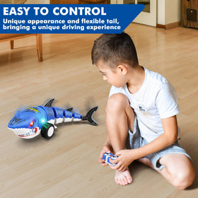 Rcovasc remote shark car ideal for indoor or outdoor racing fun.