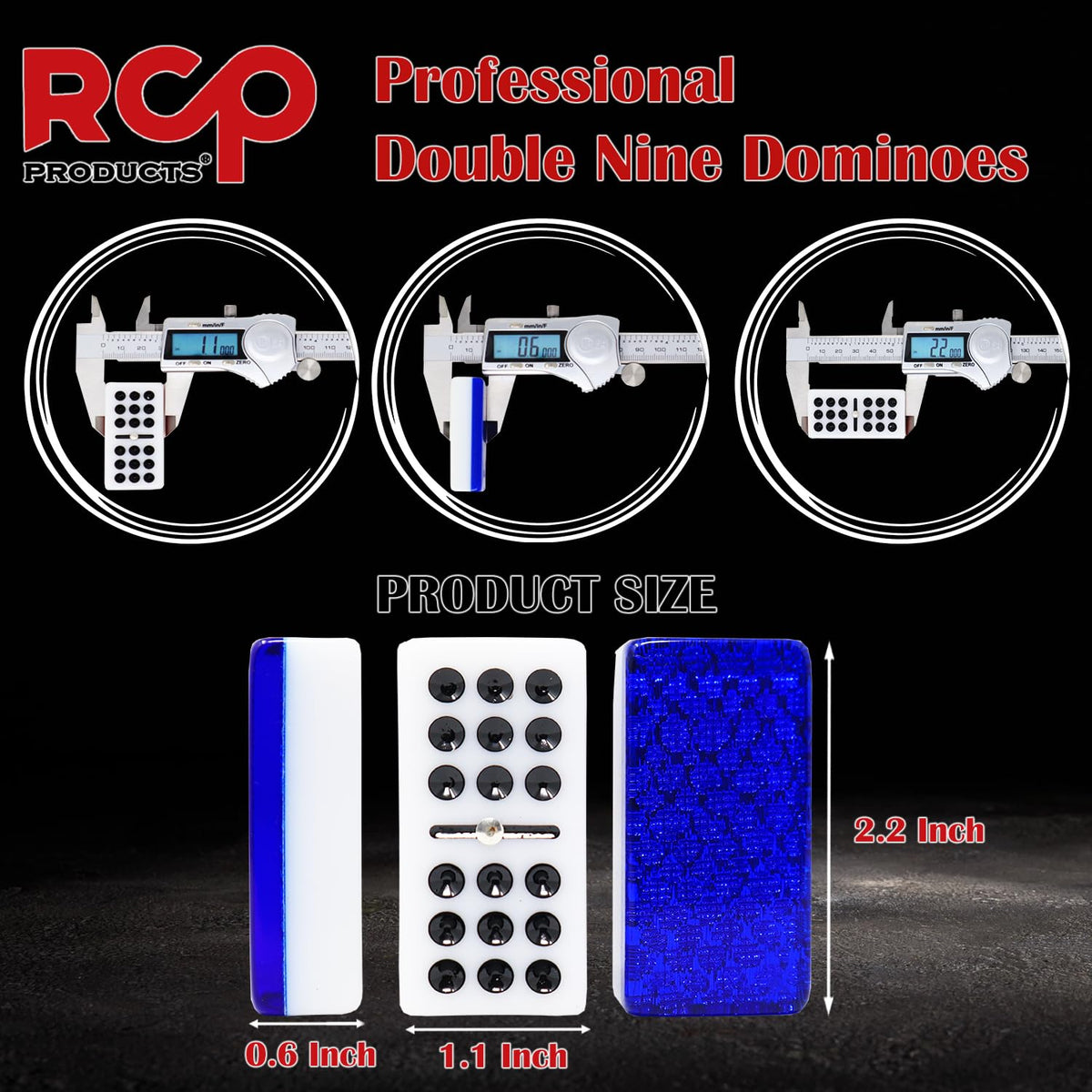 RCP PRODUCTS domino back's high gloss enhances visibility during fast rounds.
