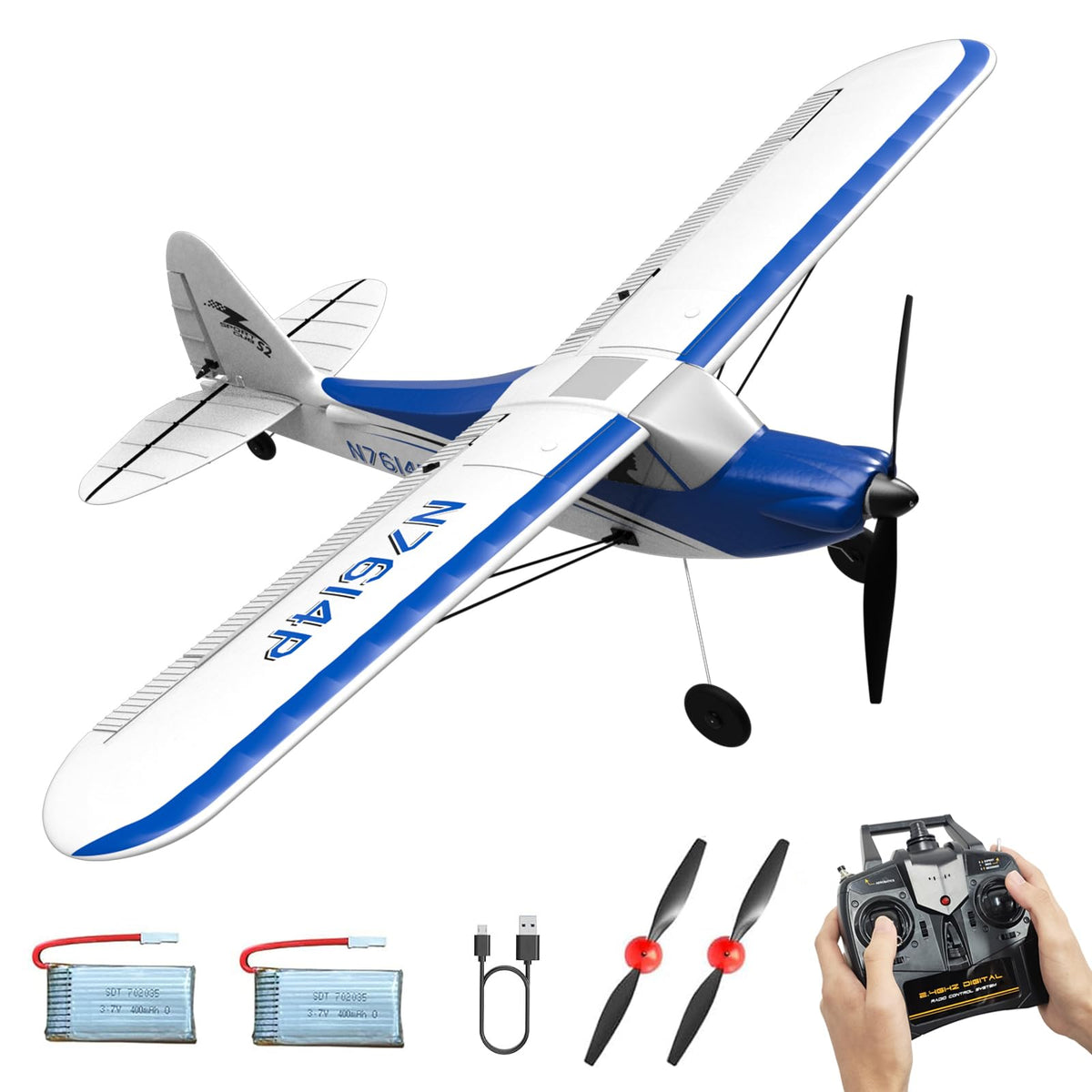 RCSHOBBY Sport Cub 500 S2 front view with gyro stabilization improving stability