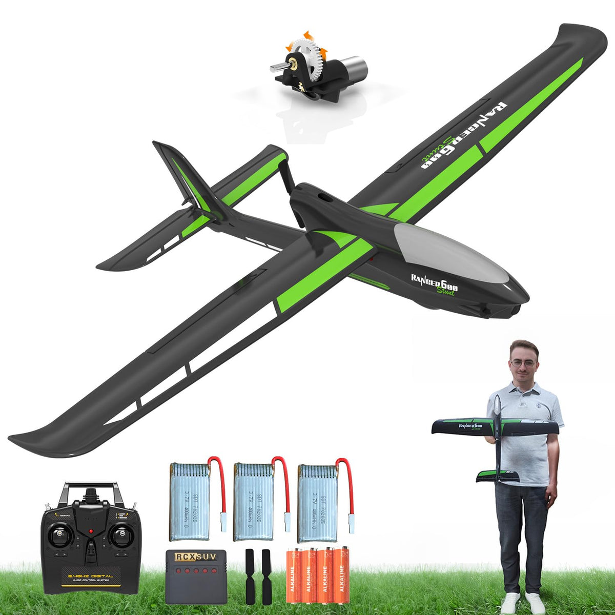 rcxsuv volantexrc new version plane front view, durable foam for stable flights
