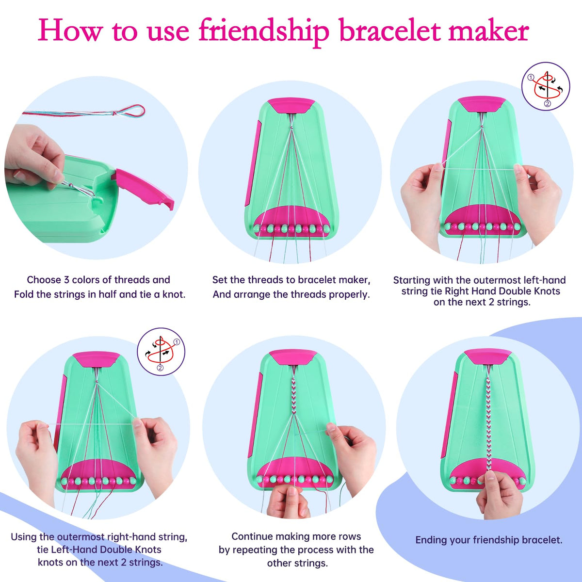 Rdfmy bright thread bundles enable endless color and pattern options.