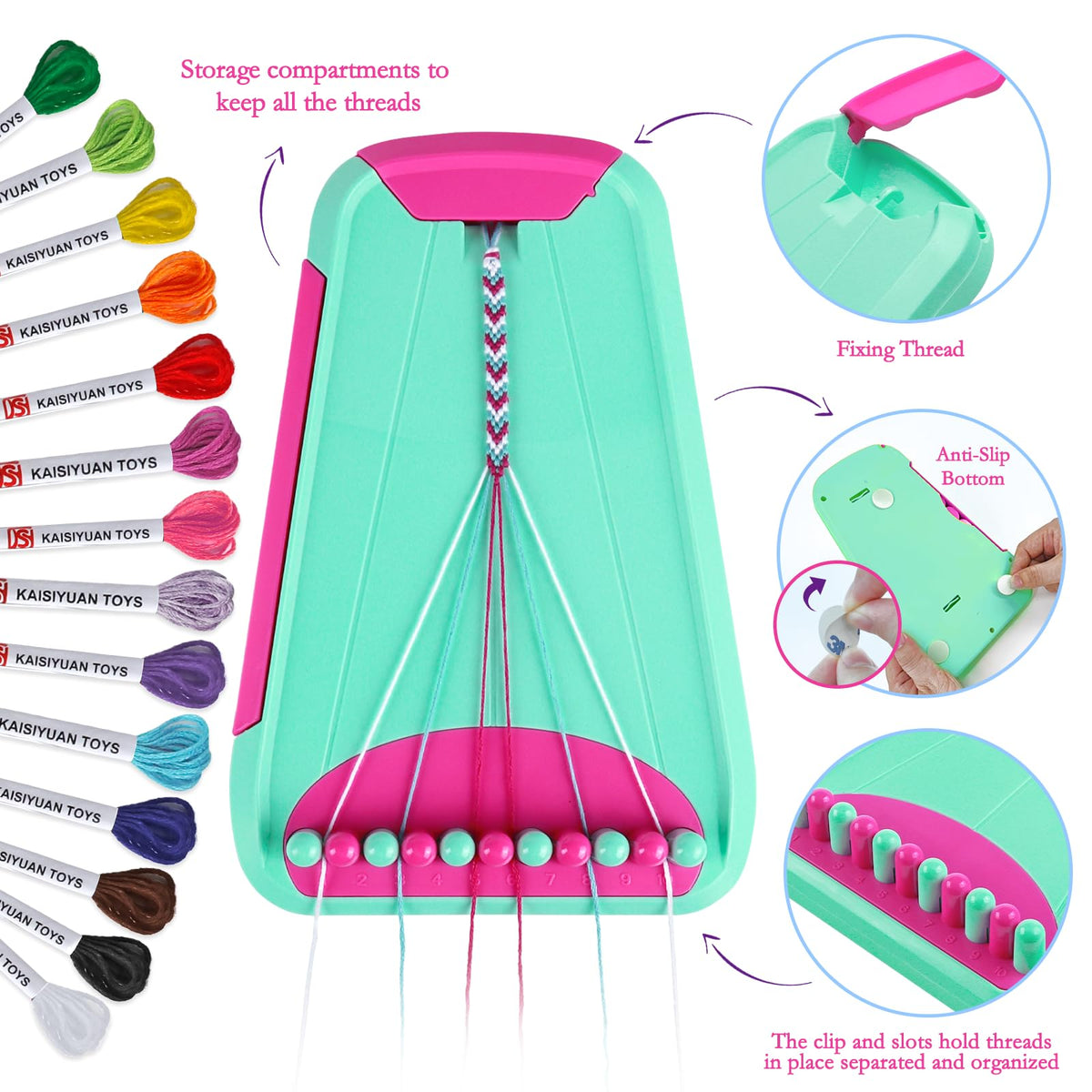 Rdfmy kit helps kids assemble bracelets with friends for shared creative fun.