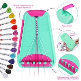 Rdfmy kit helps kids assemble bracelets with friends for shared creative fun.