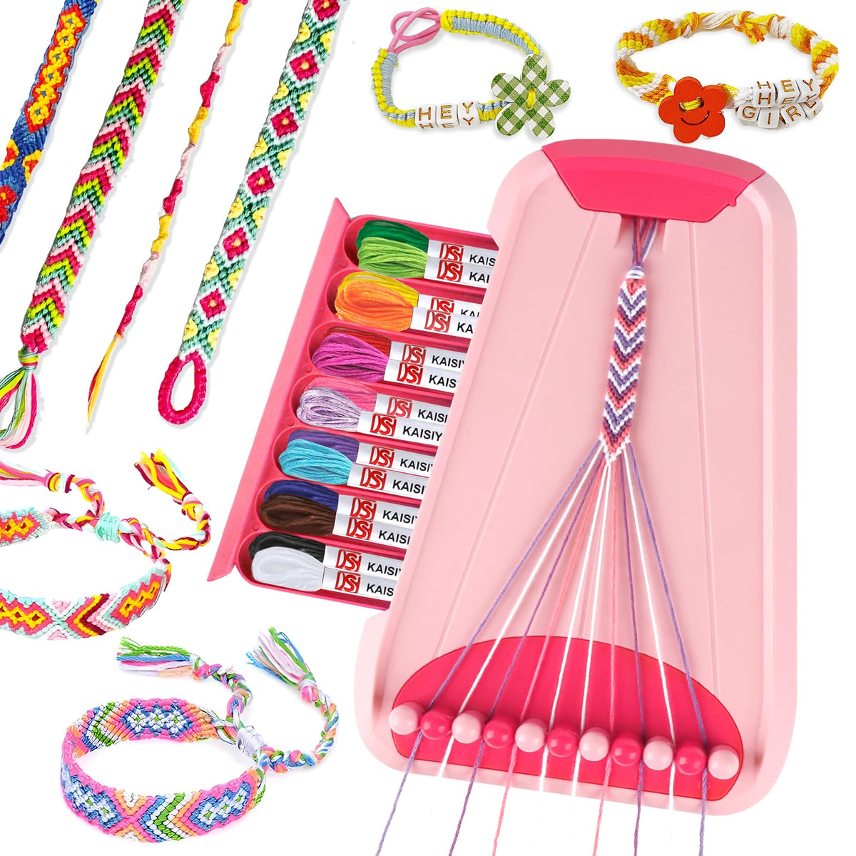 Rdfmy Friendship Bracelet Kit—vibrant color bundles for creative play.