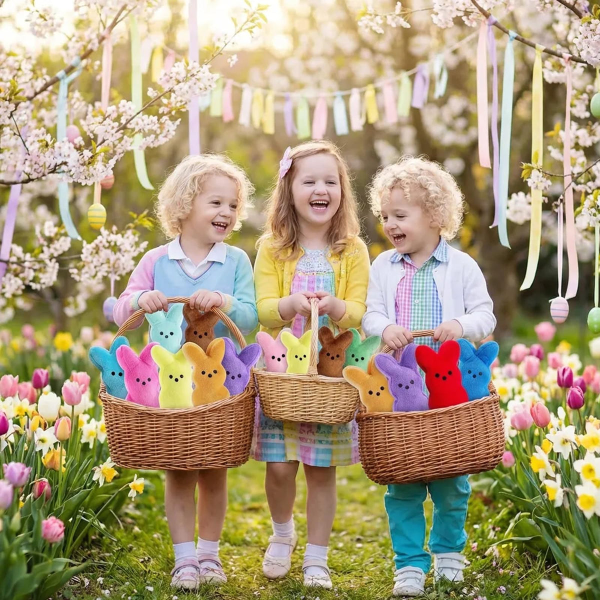Rdogeia Easter bunny plush, versatile party favor that delights kids.