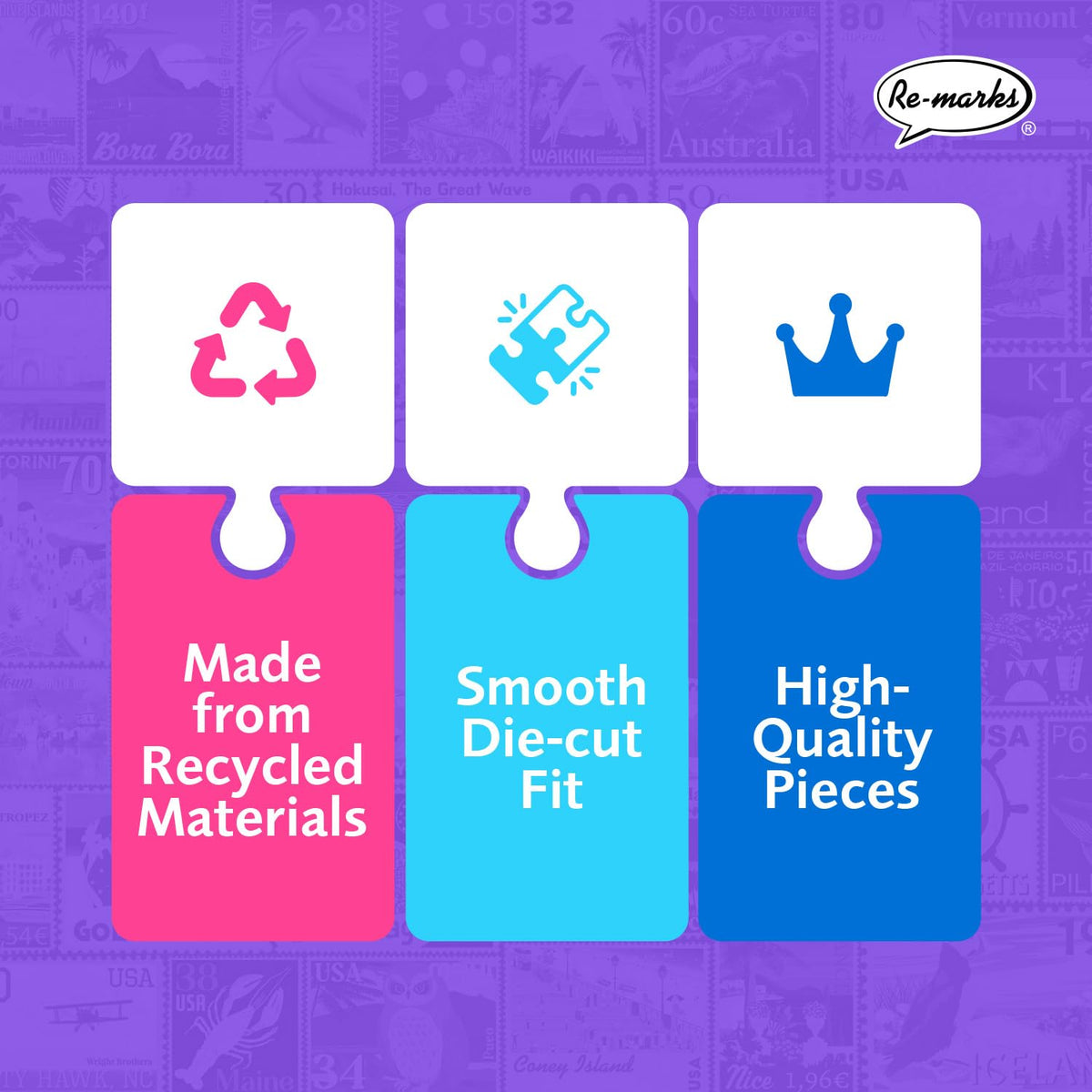 Re-Marks large-piece puzzle fits a calming, focused session.