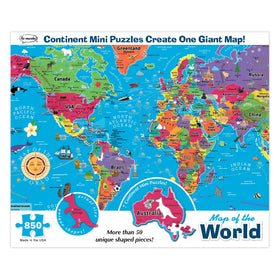 Re-Marks Map World Deluxe puzzle box featuring a vibrant world map for family fun