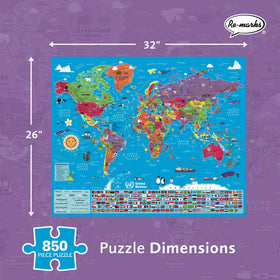 Re-Marks whimsy pieces country shapes add playful interconnections to the map