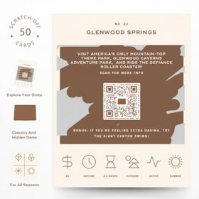 Reach International Outfitters scratch-off map of Colorado attractions sparks planning.