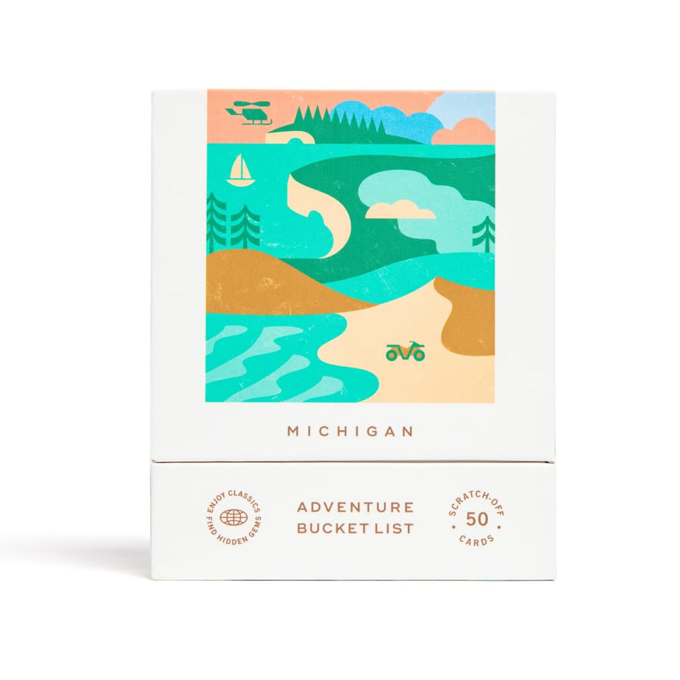 Reach International Outfitters MI Adventure Bucket List cover with season icons for seasonal planning