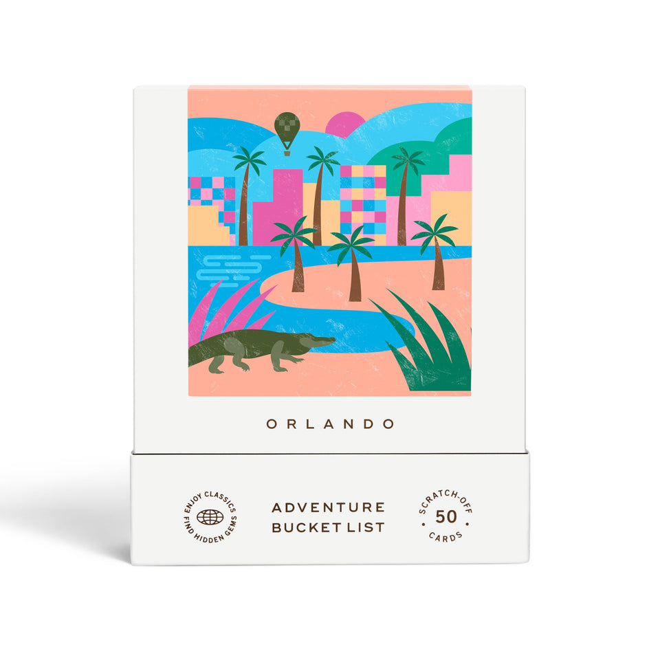 Reach International Outfitters Orlando adventure deck cover highlighting gift-ready packaging