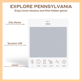Reach International Outfitters Pennsylvania attractions map included in card set