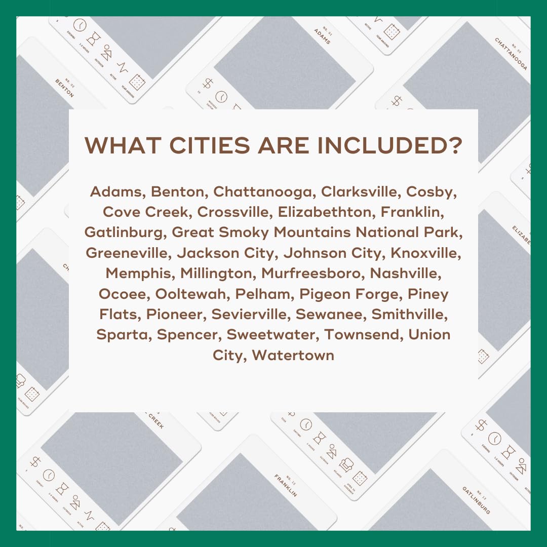 Reach International Outfitters Tennessee bucket list card family adventure, appealing for group planning and kid-friendly outings.