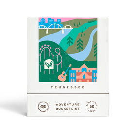 Reach International Outfitters Tennessee bucket list card forest hike visual, great for seasonal planning and family adventures.