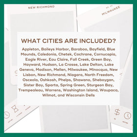 Reach International Outfitters Wisconsin bucket list card Madison iconic sights and eateries