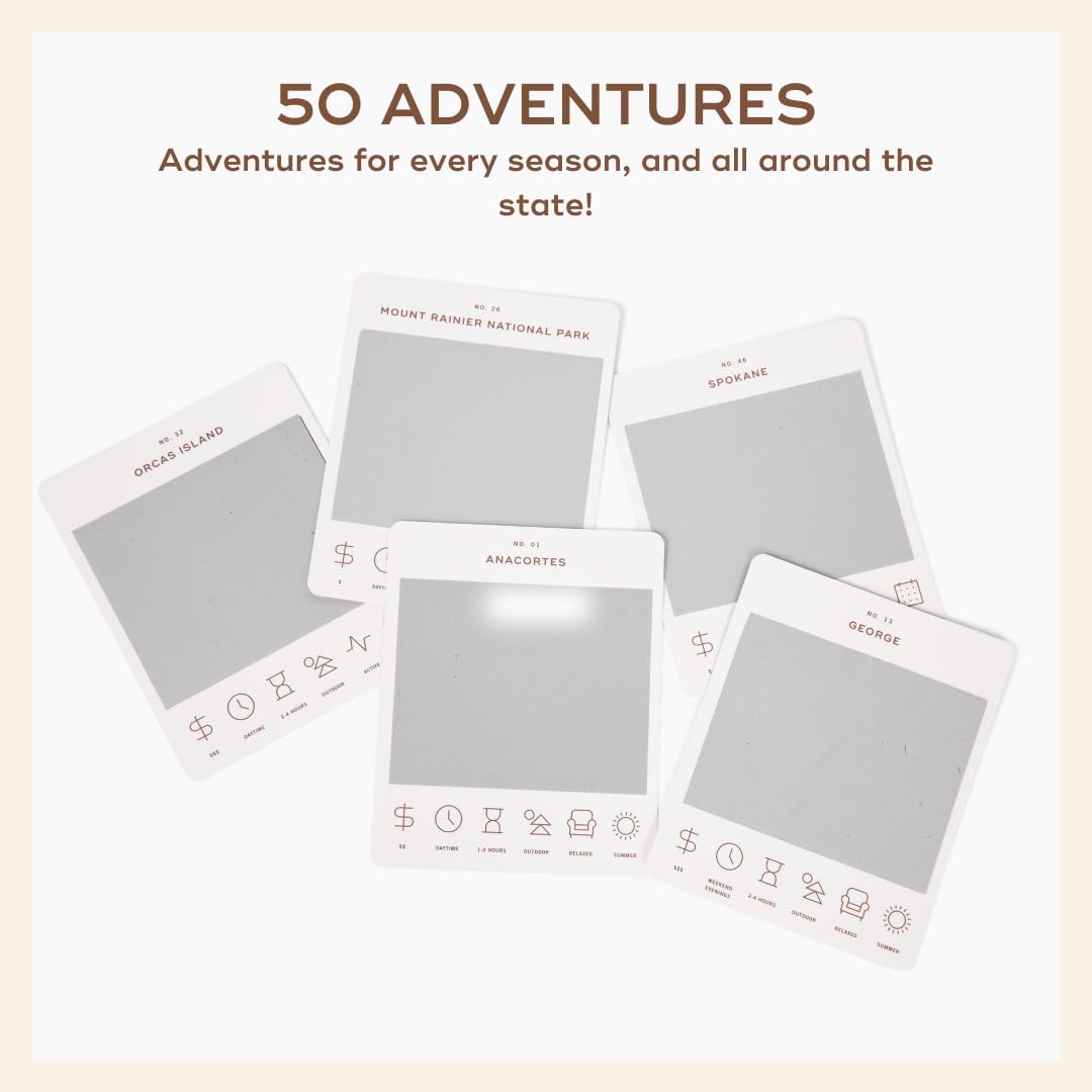 Reach Washington bucket list card set, a thoughtful gift for explorers