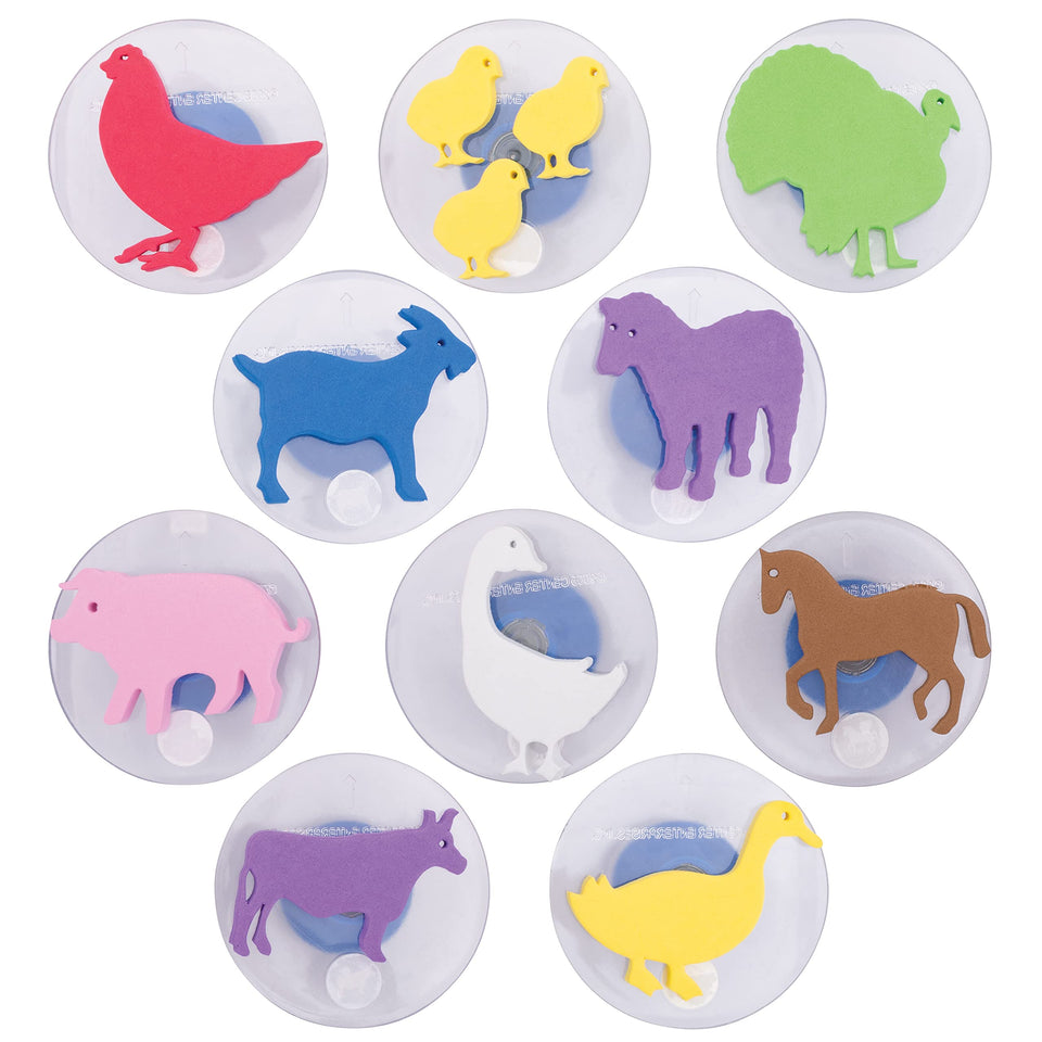READY 2 LEARN farm stampers hen for quick, vibrant farm scenes