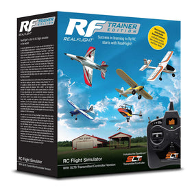 REALFLIGHT Trainer Edition interface mirrors a real radio for intuitive learning.