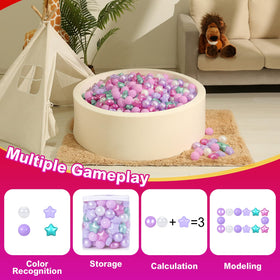 Realhaha star 2.55-inch purple Ball Pit Balls ideal for color games