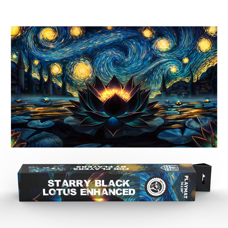 Realm Guard Starry Lotus playmat with smooth surface for comfortable card play