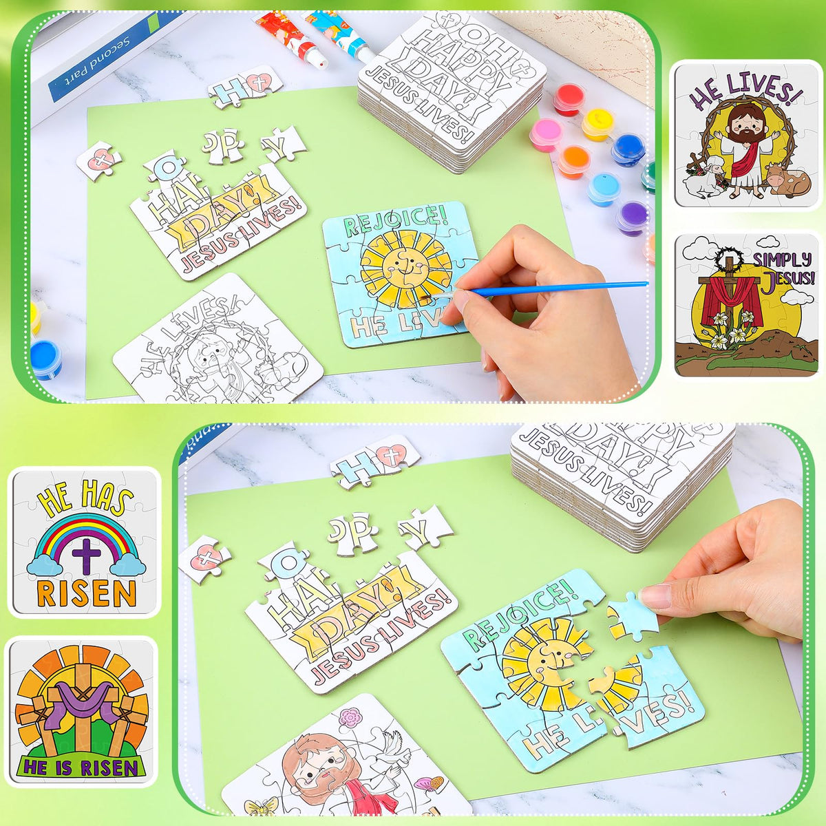 Realspring 3.5-inch puzzles with 20 pieces promote hand-eye coordination