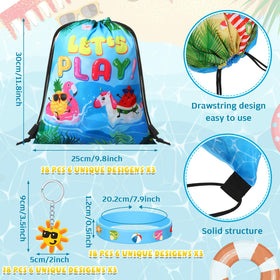 RealSpring drawstring backpacks, bright and durable party storage.