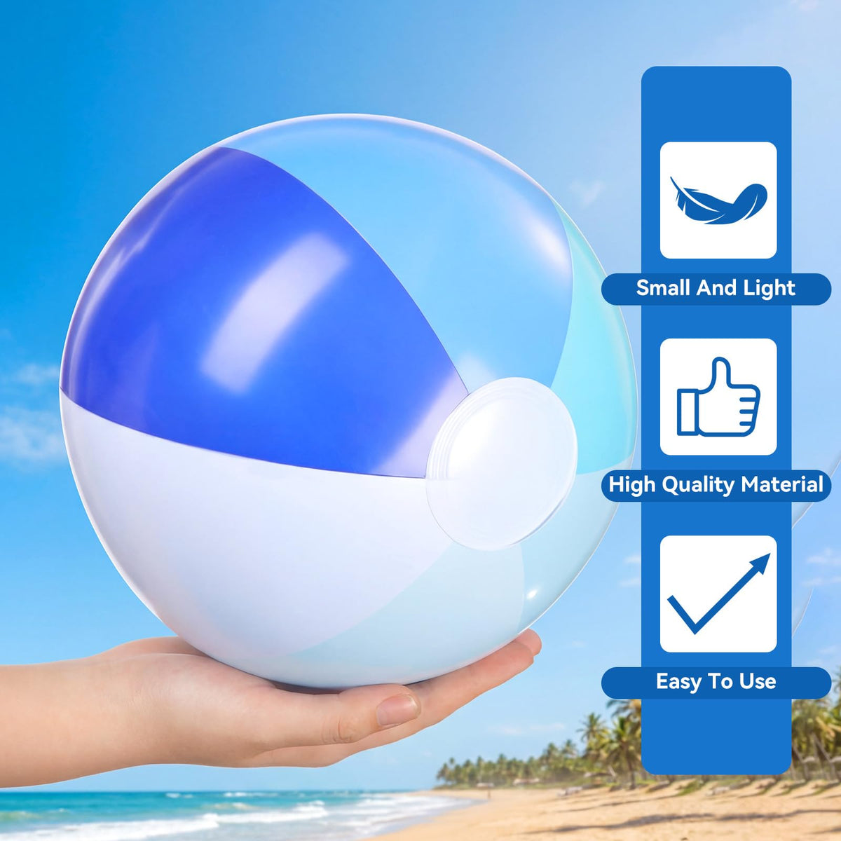 Realspring durable fade resistant beach ball ideal for pool and beach parties