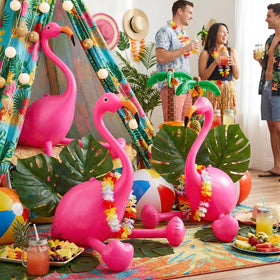 RealSpring durable PVC flamingo suitable for indoor or outdoor use