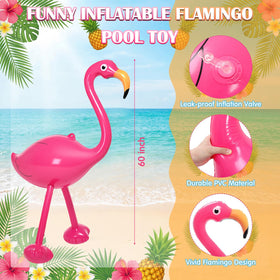 RealSpring inflatable flamingo used as photo prop for outdoor events