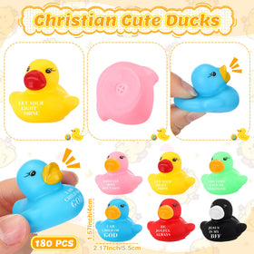 RealSpring Jesus Loves You rubber ducks, classroom-friendly and durable for daily play.