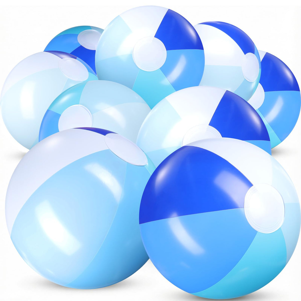 RealSpring pastel beach ball blue stripe 18inch for pool party decor and outdoor play