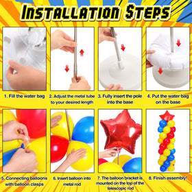 Realspring telescopic balloon tube demonstrates easy height adjustment.