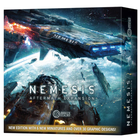 Rebel Studio Nemesis Aftermath Epilogue board highlights post game challenges for added replay value.